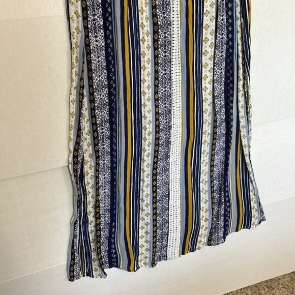 Hype Maxi Dress, Spaghetti Strap Halter, Elastic Waist, Side Slits, Medium - Picture 4 of 10